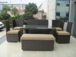 7pcs garden rattan furniture with high back