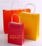 white craft paper rope handle paper shopping bags wholesale, high quality retail
