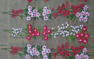 China Romantic 3D Flower Embroidered Tulle Lace Fabric , Embroidered Net Fabric Cloth on sale