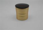 33mm Gold Color Cosmetic Bottle Cap , Round Screw Cap Lid With UV Coating