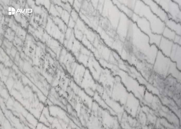 White Marble Natural Stone Slabs For Vanity Tops From Guangxi Quarry Abrasion Proof