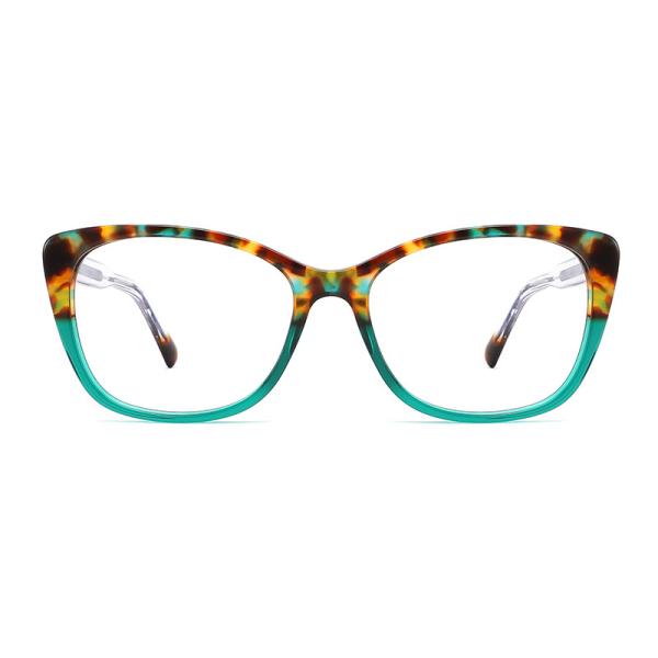 Women Luxury Acetate Frame Glasses Cat Eye Optical CE Approved