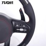 Perforated Leather Mercedes Benz Steering Wheel Carbon Fiber