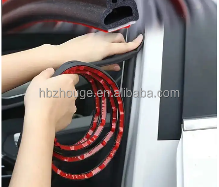 Black Rubber U Shape Trim-Lock Plastic Vinyl Edge Trim Molding with Steel Belt Insert