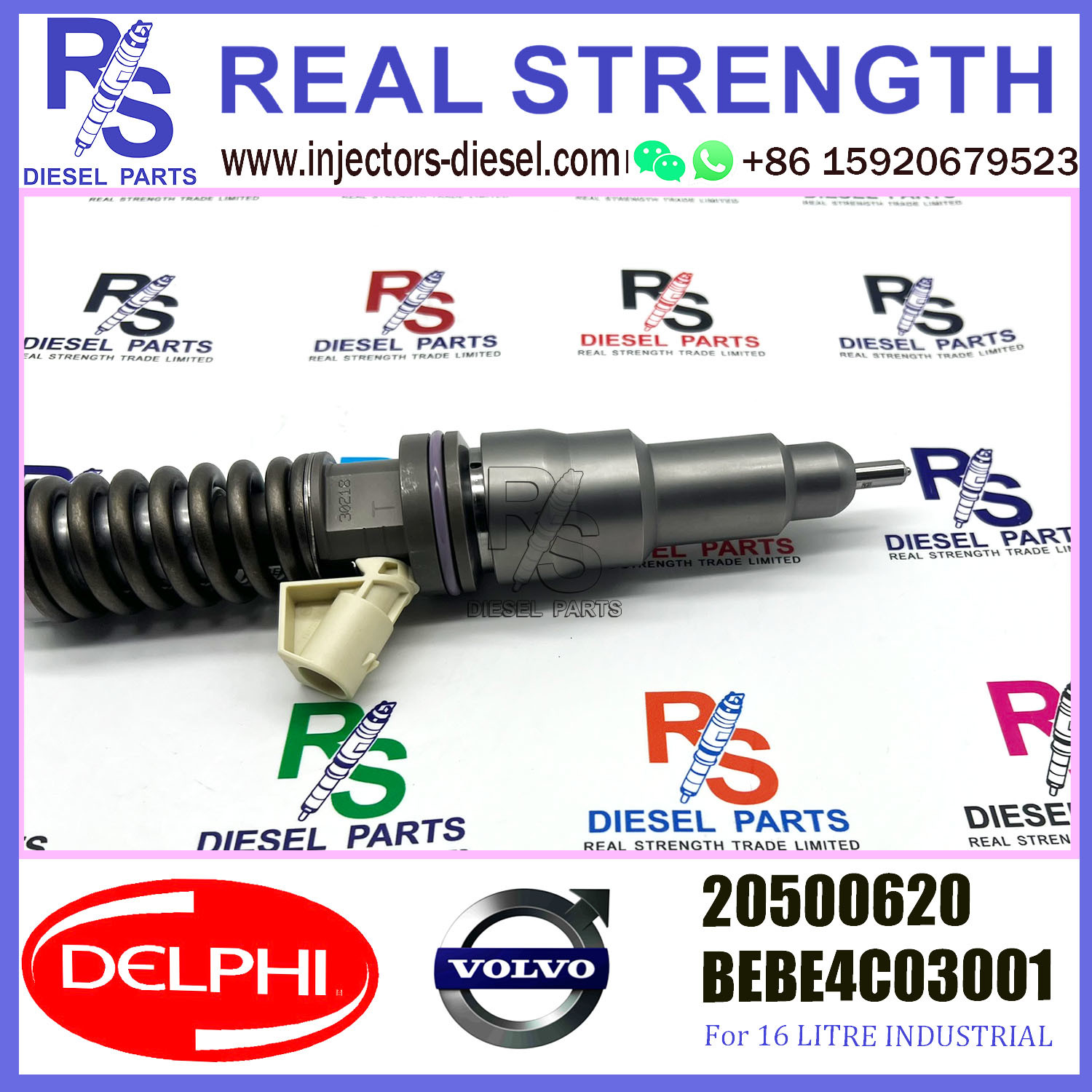 V-O-L-V 2pin injector20500620 Diesel pump Injector DELPHI BEBE4C03001 E1 for V-O-L-V 9.0 LITRE TRUCK
