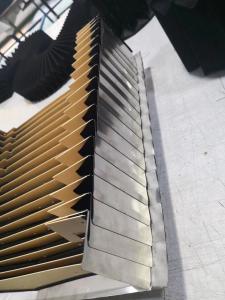 Quality highly durability laminar bellow / hinged steel lamellas for agaist red hot sharp edged swarf . wholesale