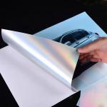 PET Rainbow Laser Surface Self Adhesive Photo Paper A4 For Stickers