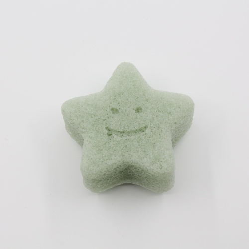 OEM ODM Green Tea Konjac Sponge Natural Face Cleansing Sponge