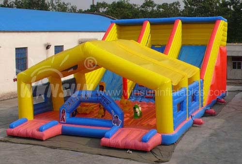 Tarzans Trek Huge Blow Up Slide With Air Blower And Repair Kits