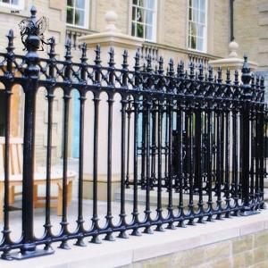 China Black Casting Iron Fence Aluminium Protective Fence Panel Home Garden Metal Railing Modern on sale