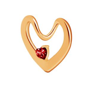 Quality Twisty Engraved Heart Charm wholesale