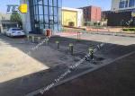 Electric Hydraulic Retractable Bollards Removable Parking Barriers Rustproof
