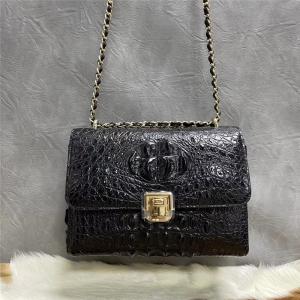 Quality Authentic Crocodile Skin Women Small Flap Purse Genuine Alligator Leather Lady Chain Bag Female Single Shoulder Bag wholesale