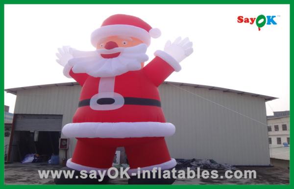 Custom Red Inflatable Christmas Santa Claus With Bread Inflatable Cartoon