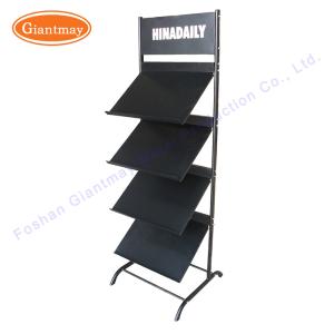 Quality Metal Wire Retail Shop Floor Stand Magazine Display Racks wholesale