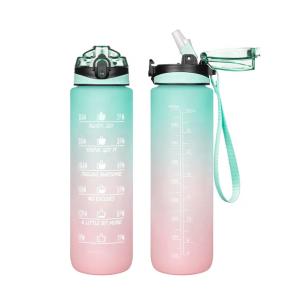 Quality Frosted 32 Oz Water Bottle With Time Mark Bounce Cover Leakproof Cup wholesale