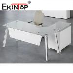 Office Furniture Toughened Glass Computer Desk Thickened Materials