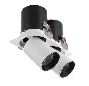 Quality Double down light round built-in Angle adjustable LED telescopic spotlight clothing shop lamp wholesale