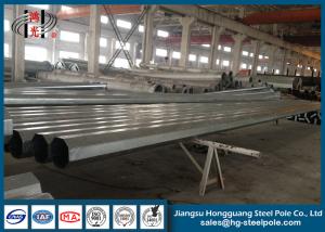 Quality 69KV 35FT HDG Octagonall Electric Power Pole Hot Roll Steel Q235 , Q345 wholesale