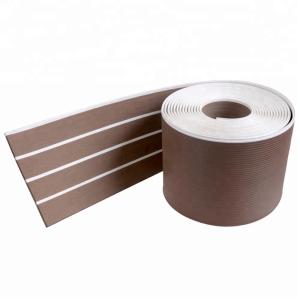 Quality 19cm Inner-Lock Synthetic Teak Boat Flooring for Anti-Skid and Waterproof Decking wholesale