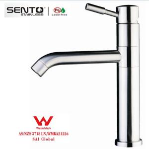 Quality Satin finish Watermark Kitchen Faucet Mixer Inox Material BañO Grifo For Europe market wholesale