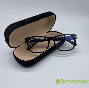 Quality Hard Resist Compression Felt Metal Eyeglass Case Velvet Stylish Portable wholesale