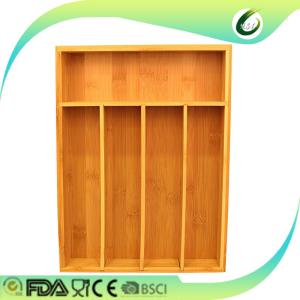 Quality Kitchen tableware expandable bamboo cutlery tray wholesale