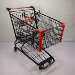 Electrophoretic Steel Metal Shopping Trolley Customized Black Powder Coating