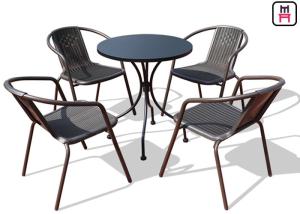 Quality Square/ Round Outdoor Restaurant Tables Carbon Steel Weatherproof Patio Furniture wholesale