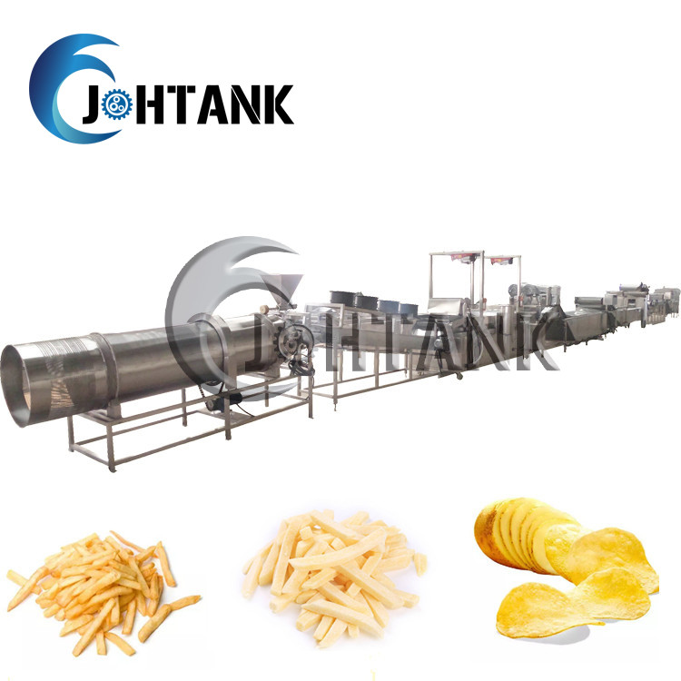 Full Automatic 500kg/H Potato Chips Production Line SUS 304