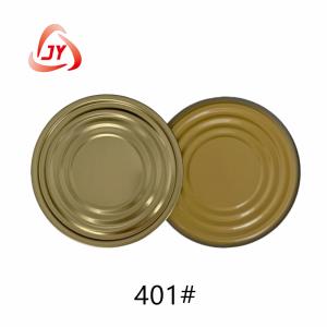 Quality Dust Proof TFS Tinplate Can Lids Gold And Yellow Tomato Sauce Lid 401# 99mm wholesale
