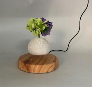 Quality round base magnetic levitation resin pot air bonsai ,floating plant tree PA-0736 wholesale