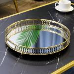 Nordic Aluminum Alloy 32cm Diameter Metal Jewelry Tray