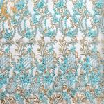 140Cm Bridal Applique Lace Fabric Dress Styles Embroidery Beaded For Wedding
