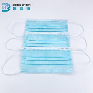 Quality Three Layers GB/T 32610-2016 Blue Breathable Disposable Face Masks wholesale