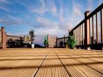 Garden Flooring Decoration WPC Wood Composite Decking Board 450*75*18mm in Brown