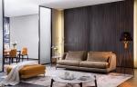 2.4m Brown Long Couch Fabric Furniture Big Living Room Sofa