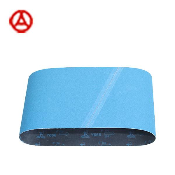 Zirconia Alumina Ceramic Abrasive Polyester Sanding Belts Cool Grinding