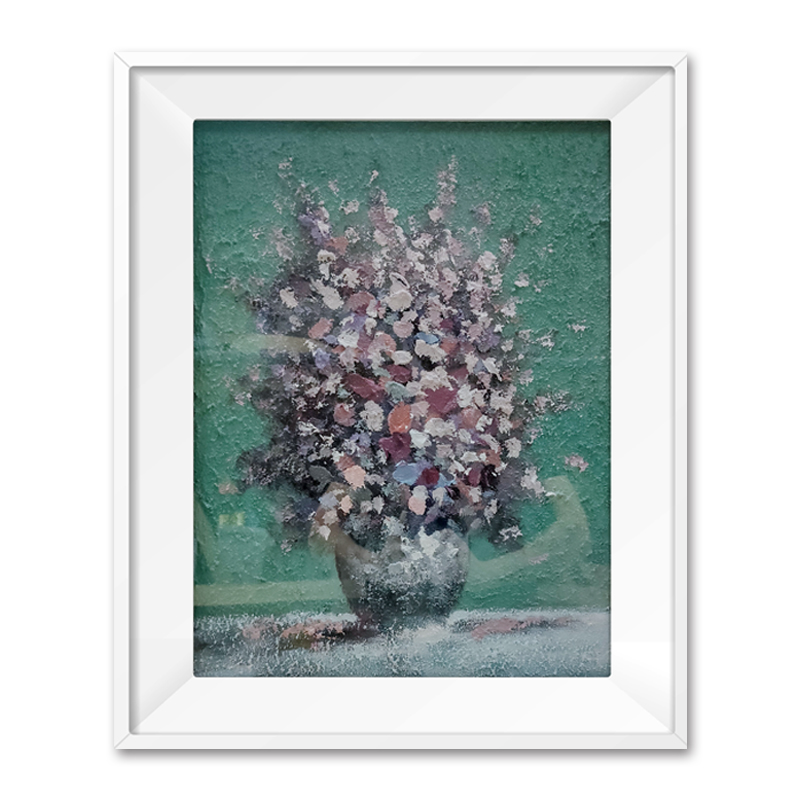 Hand Painted Flowers Canvas Painting Modern Color Knife Oil Painting for Living Room Home Decor Customized Size Accepted
