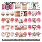 Factory Processing Cup 3D Transfer Sticker Waterproof UV DTF Cup Wrap Transfers