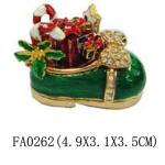 Christmas Shoes Metal Decorative Box