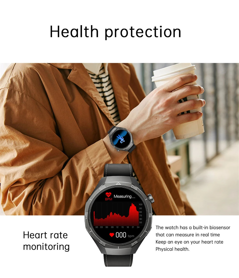 SK40 AMOLED HD Screen Smart Watch Men NFC GPS Tracking Heart Rate Compass Ul