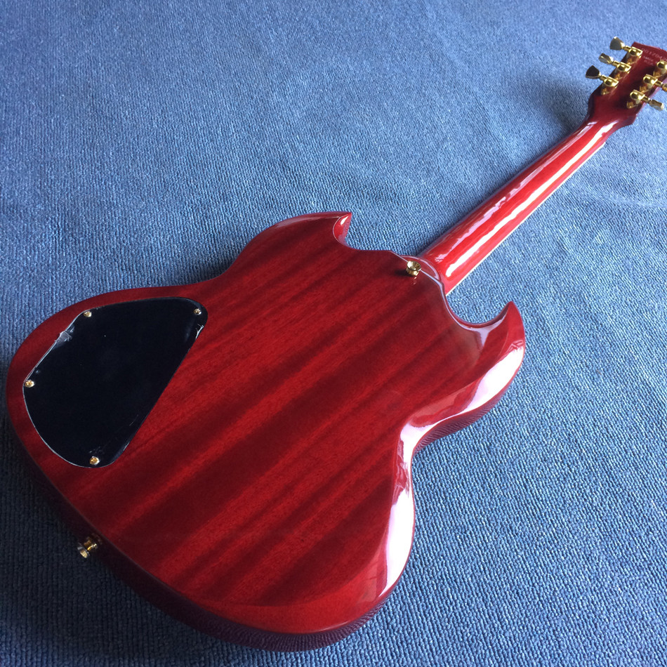 Custom Grand Solid Mahogany Body Electric Guitar Gold Hardware Tune-o-Matic Bridge