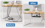 Conveniently Retractable Cable Management Tray for Living Room and Office 0.85kg