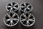 Grey 66.5 Hole 18 Inch Aluminum Rims , ET40 5 Twin Spoke Alloy Wheels