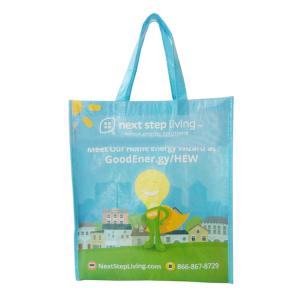 Quality Waterproof Advertising Non Woven 30x10x40cm 70gsm RPET Bag wholesale