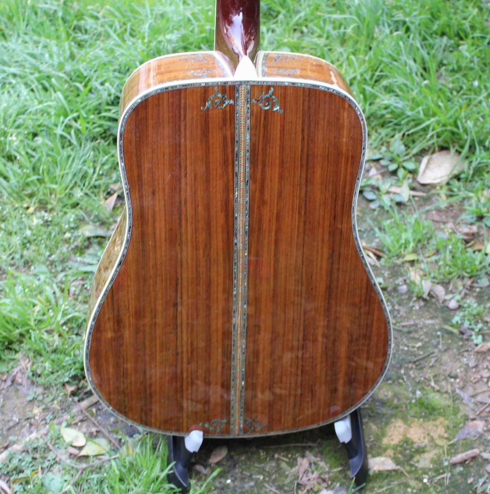 2020 New Handmade Cutaway Deluxe KOA Acoustic guitar solid koa wood with 100% all abalone inlay electric acoustic guitar