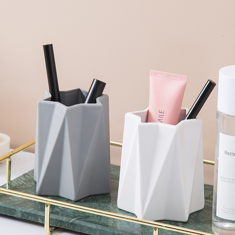 Silicone Waterproof Pencil Holder For Desk Simple Modern Minimalist Makeup Organizer Shool Office Supplies For Home Kids