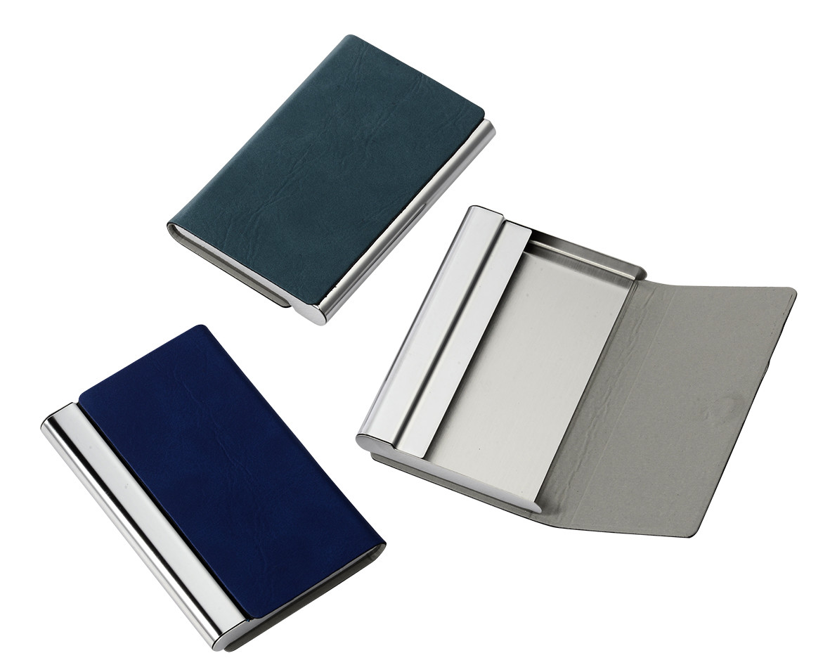 Snap Closure Business Card Holder For Men And Women Rectangular Shape Elegant Name Card Wallet