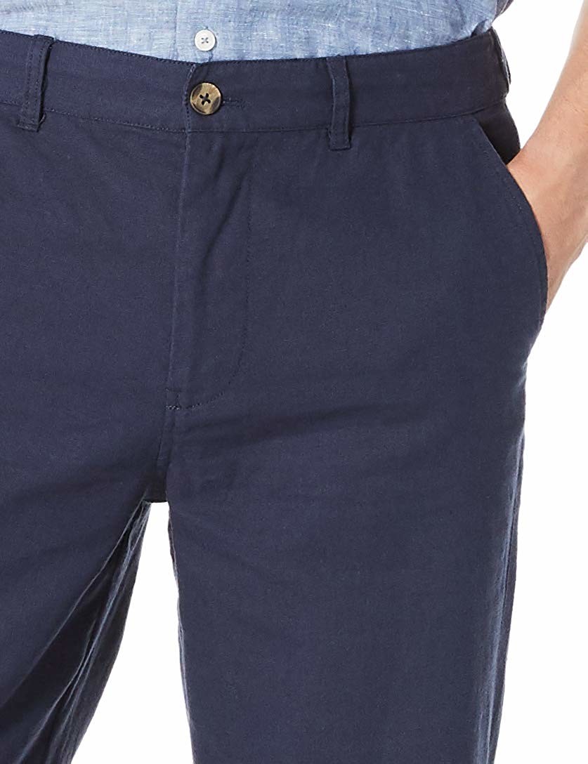48% Cotton Mens Casual Linen Pants Breathable with Drawstring